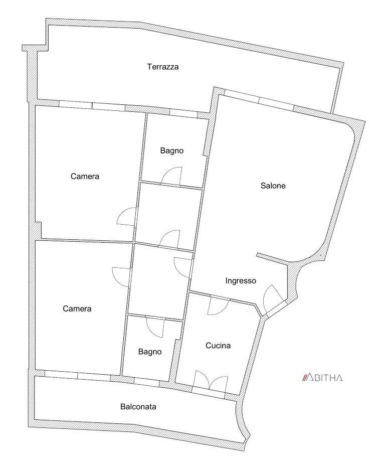 Trilocale Via Trionfale, Roma - planimetria 1