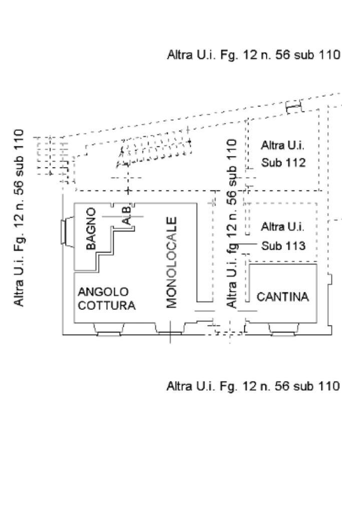 One-room apartment Via della Nombarda, Reano - floor plans 1