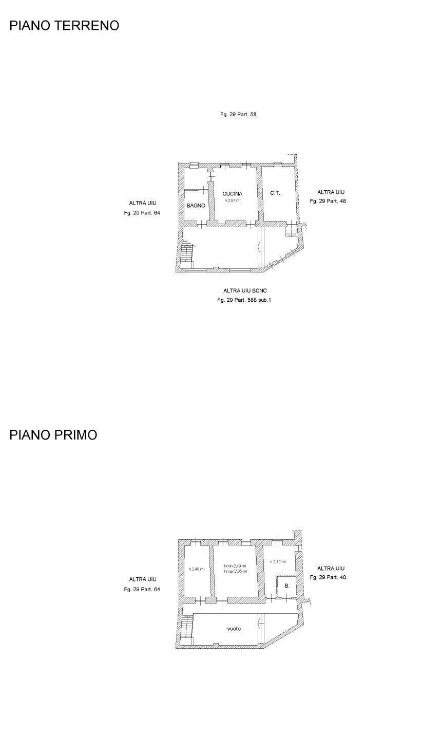 Rustic Strada Sterponi, Carrù - floor plans 1
