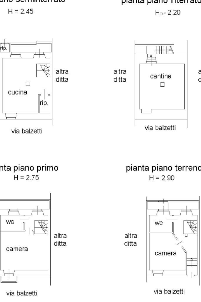 Casa semi indipendente Via balzetti, Rivoli - planimetria 1