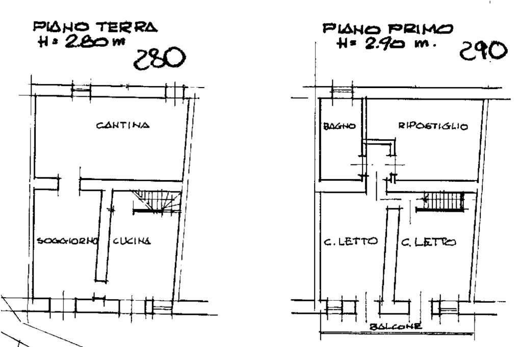 Semi-detached house Via Teppi, San Francesco al Campo - floor plans 1