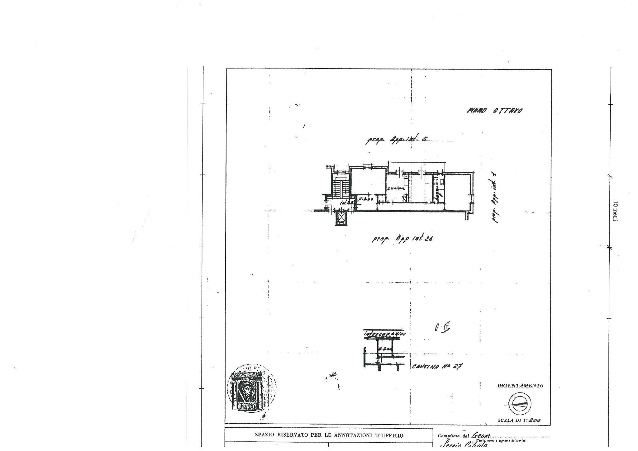 Three-room apartment via Lodovico Calda, Genova (neighborhood Sestri Ponente) - floor plans 1