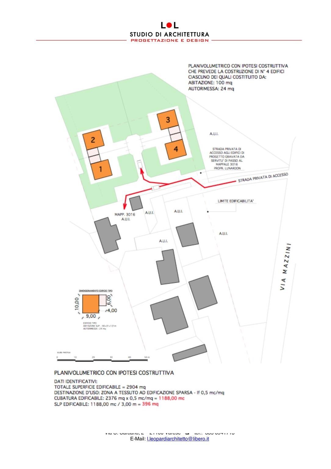 Building land via Giuseppe Mazzini, Ternate - floor plans 1