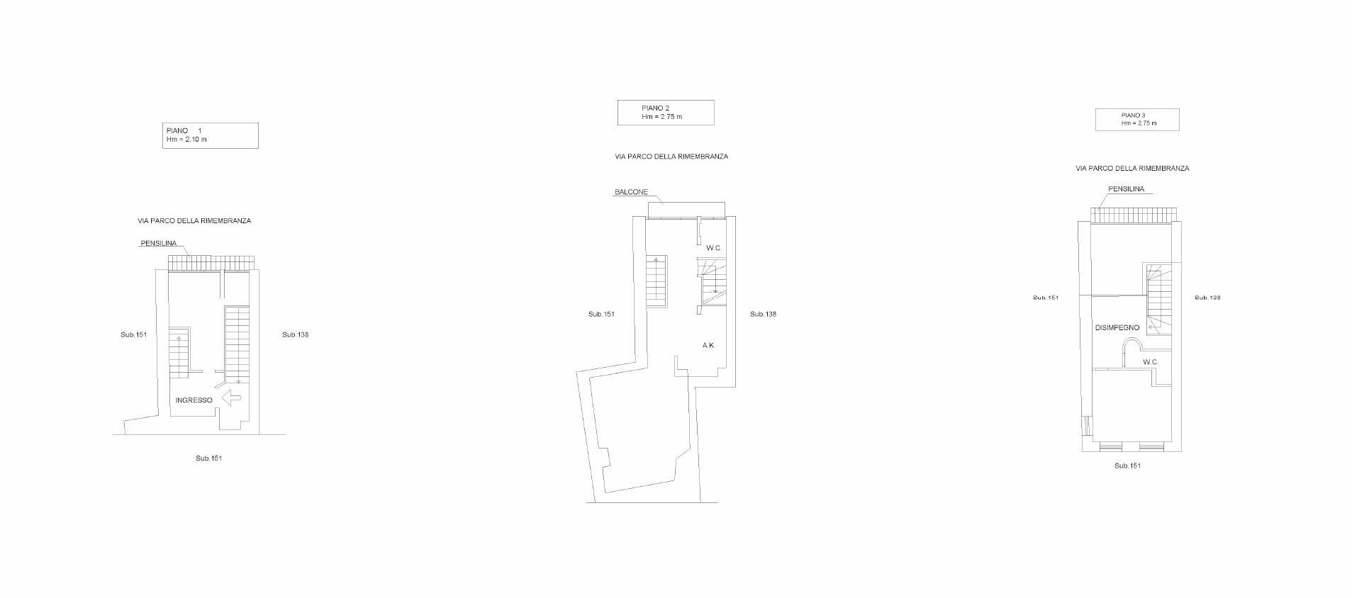 Trilocale via Parco della Rimembranza, 37, Albano Laziale - planimetria 1