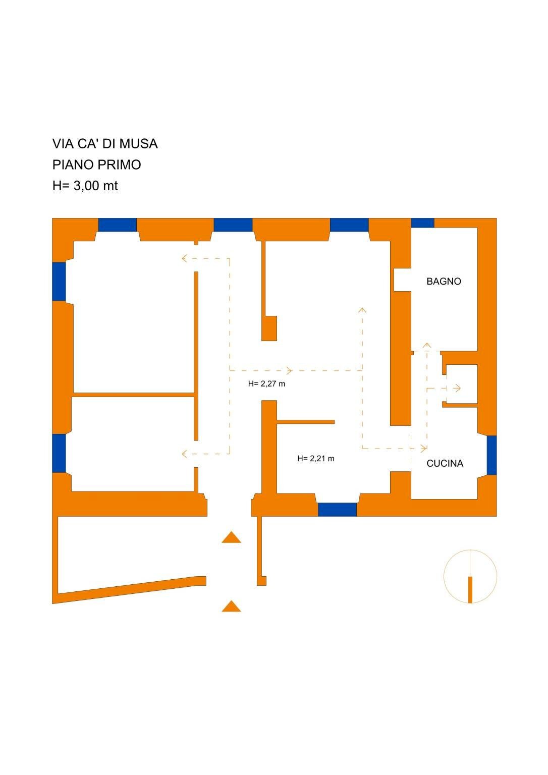 Trilocale via Ca' di Musa, 14, Genova (zona Struppa) - planimetria 1