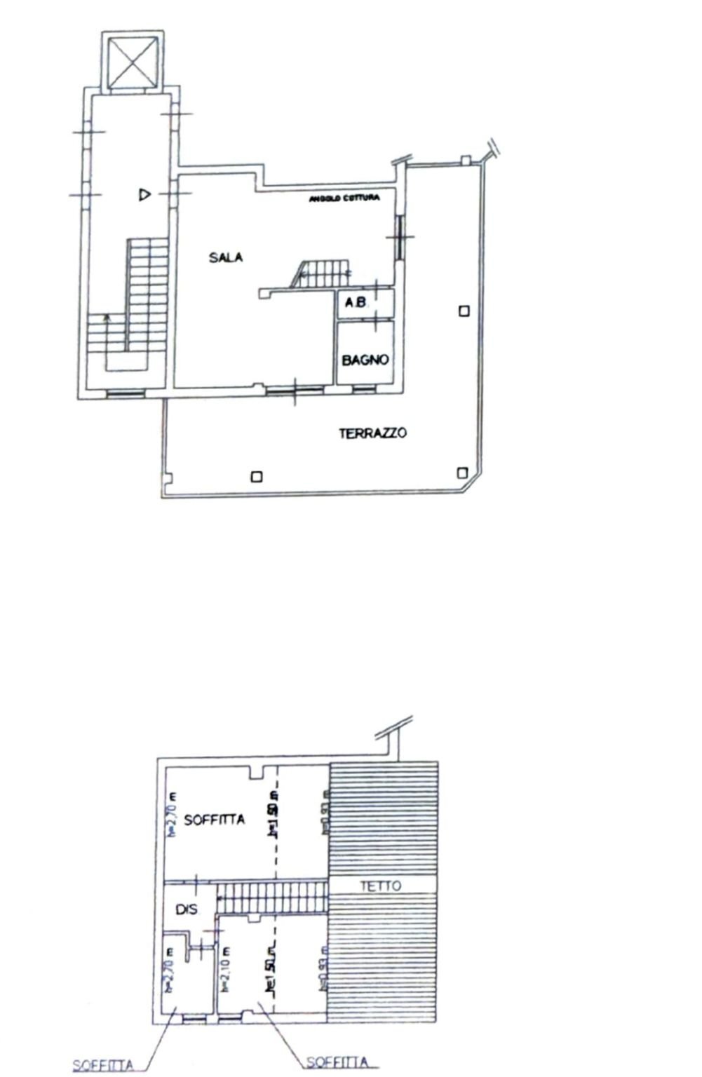 Attico via Giovanni Amendola, Sassari - planimetria 1