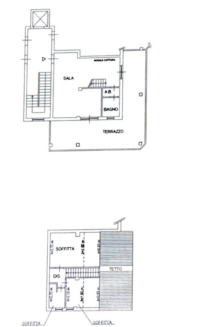 Attico via Giovanni Amendola, Sassari - planimetria 1