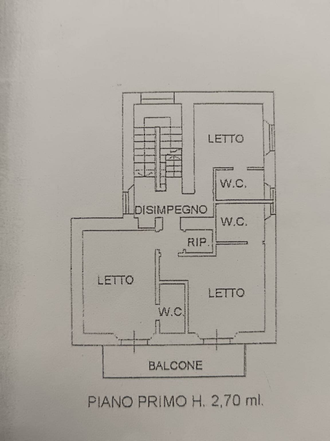 Villa Località Castel dell'Alpe, Premilcuore - planimetria 1
