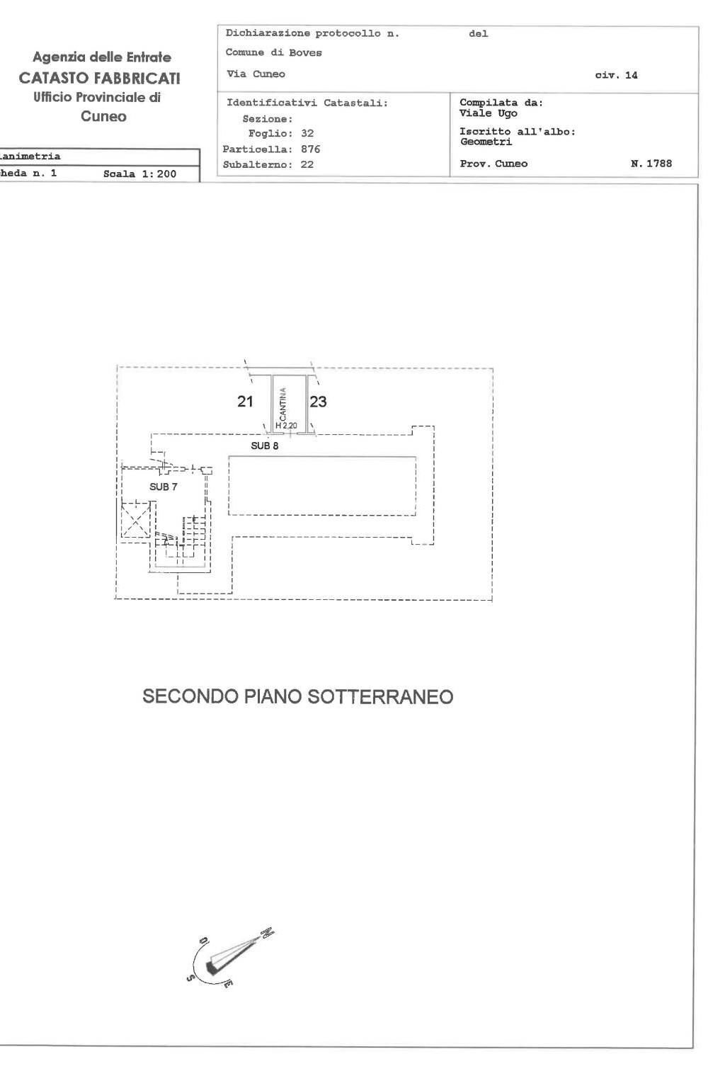 Bilocale via Cuneo, 14, Boves - planimetria 1