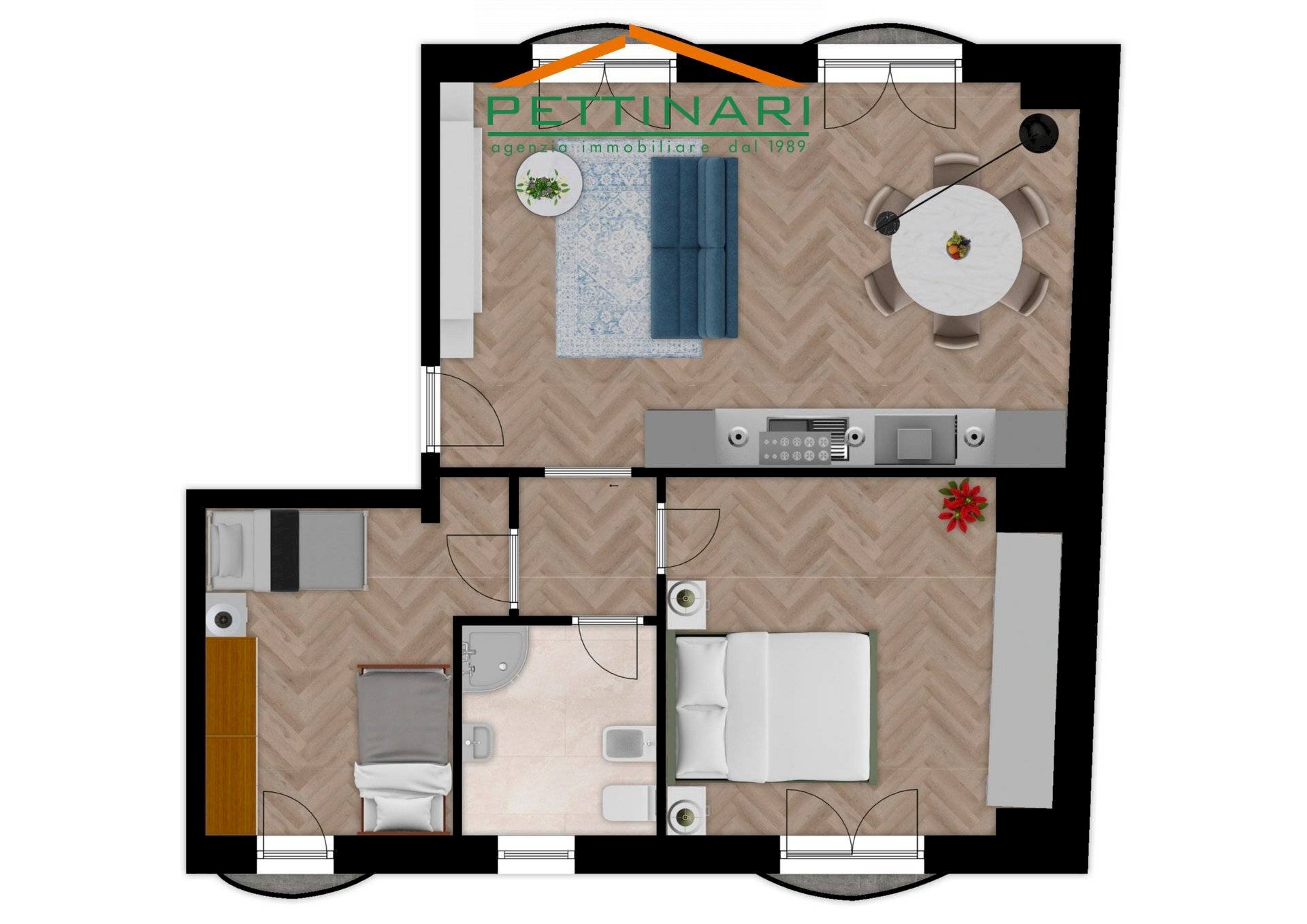 Foto 1 - Trilocale via Leopardi, Porto Recanati - planimetria 1