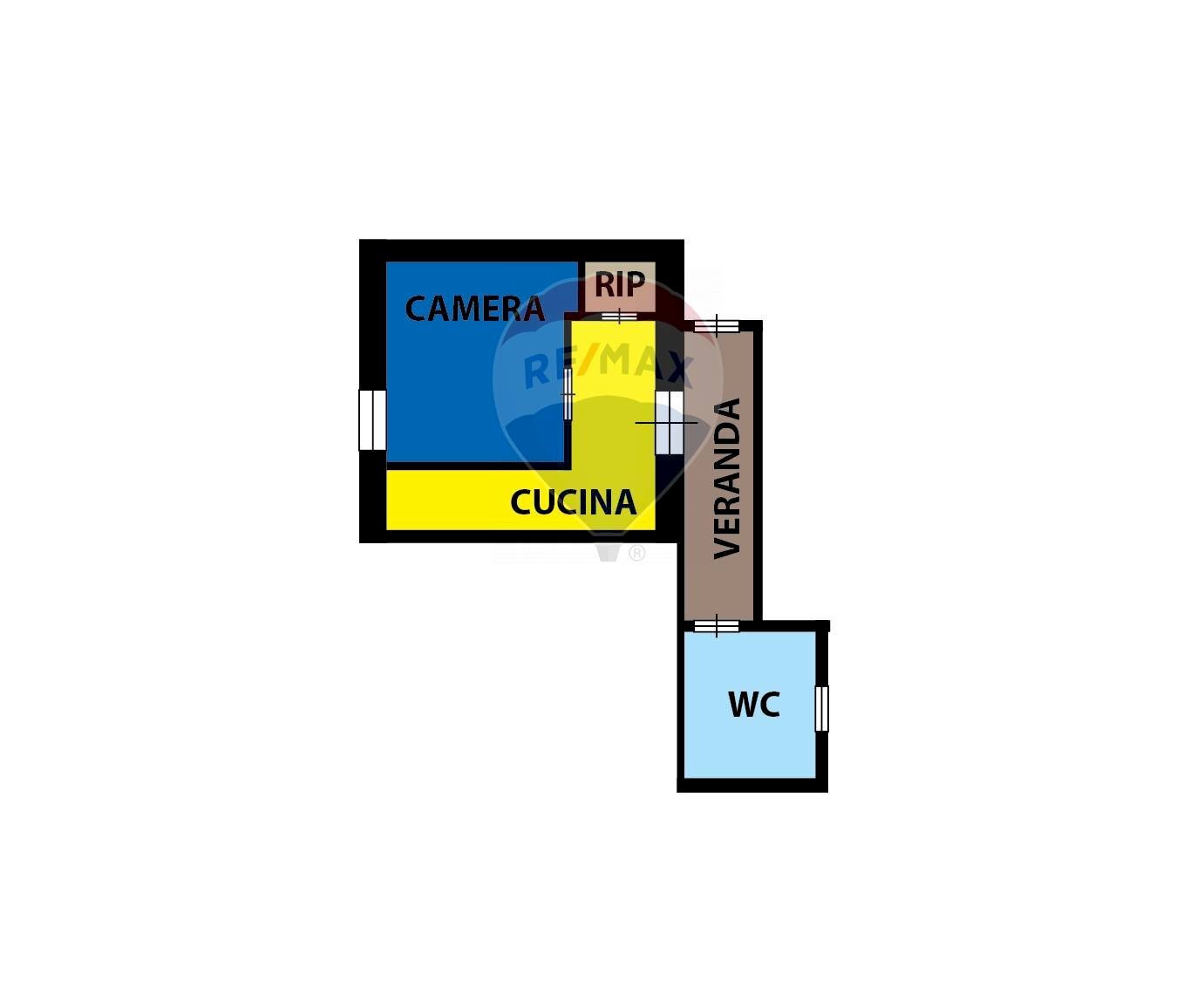 Pianta 2D - Bilocale via Roma
 
26, Frattaminore - planimetria 1