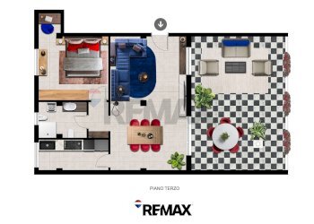 Pianta 2D - Bilocale Darfo Boario Terme - foto 3