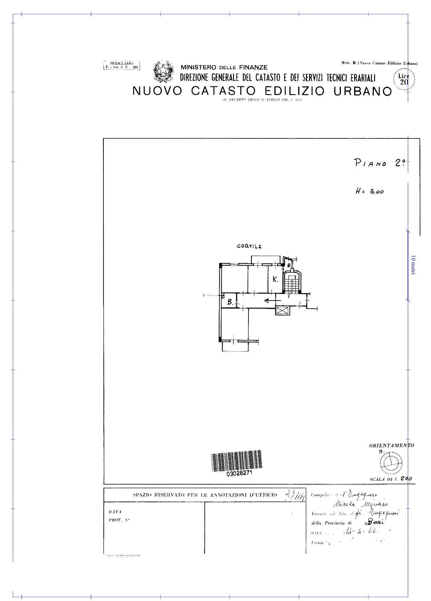 Foto 20 - Trilocale Via Grimoaldo Degli Alfaraniti
 
12, Bari - planimetria 1