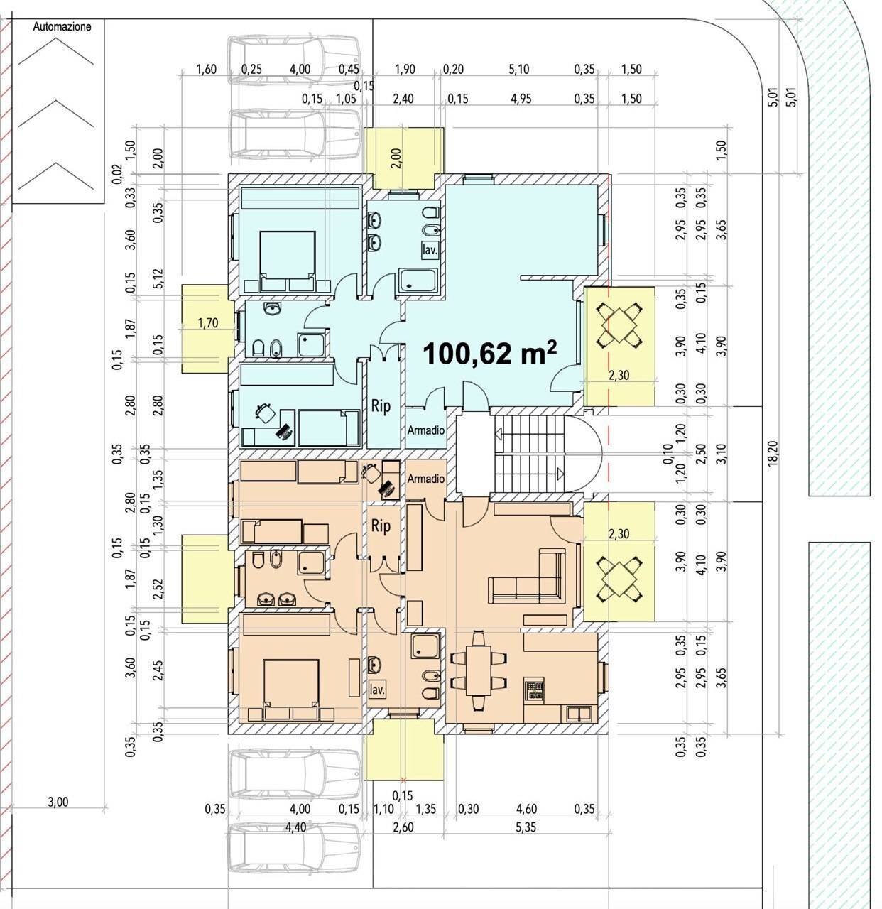 Foto 10 - Trilocale via puccini, Rottofreno - planimetria 1