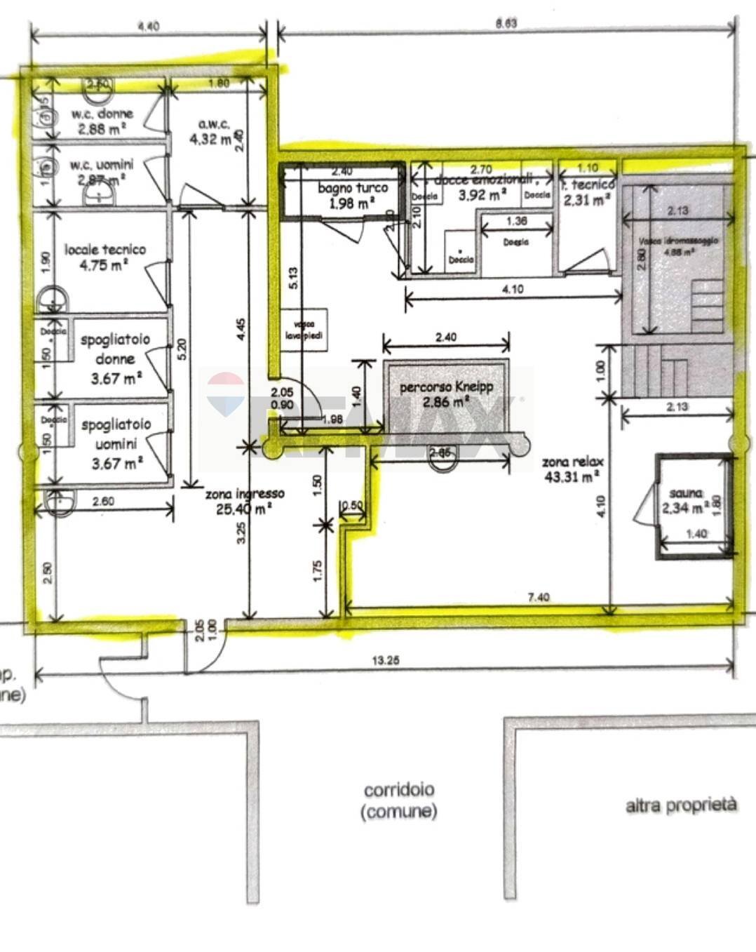 Pianta 2D - Commercial Activity Via per Marilleva
 
59, Mezzana - floor plans 1