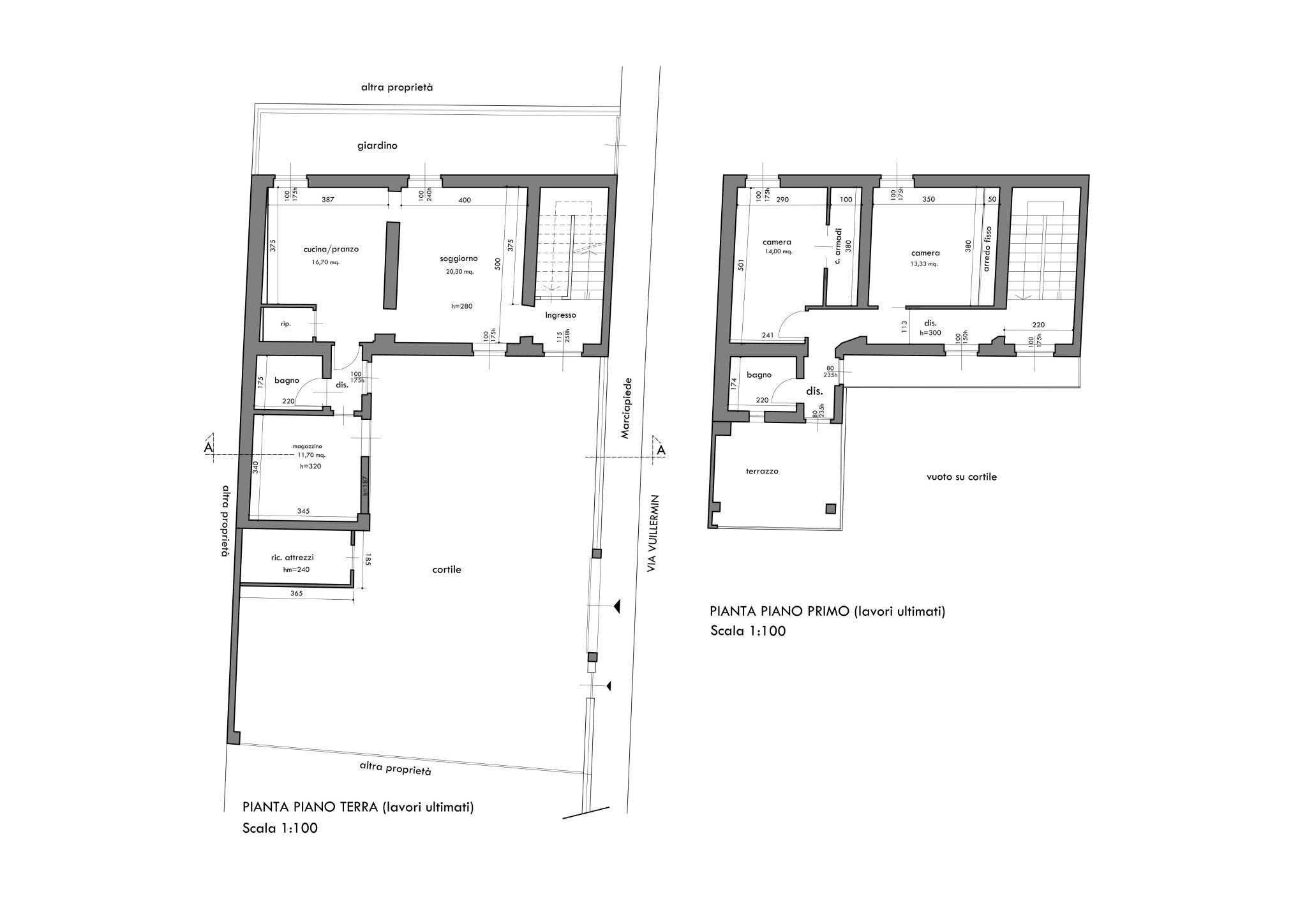 Villa via Renato Vuillermin, Alba - planimetria 1