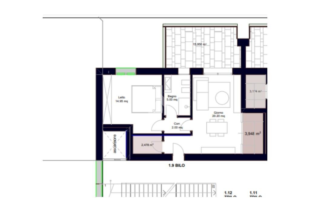 Bilocale Via alberto Sordi, Parma - planimetria 1