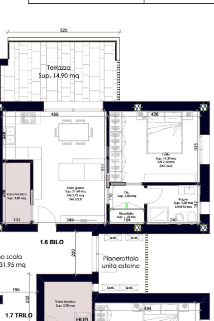 Bilocale via alberto sordi, Parma - planimetria 1