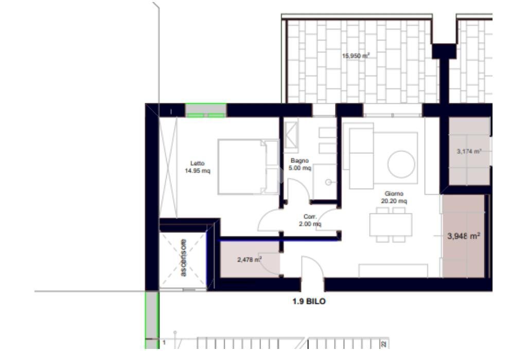 Bilocale Via alberto Sordi, Parma - planimetria 1