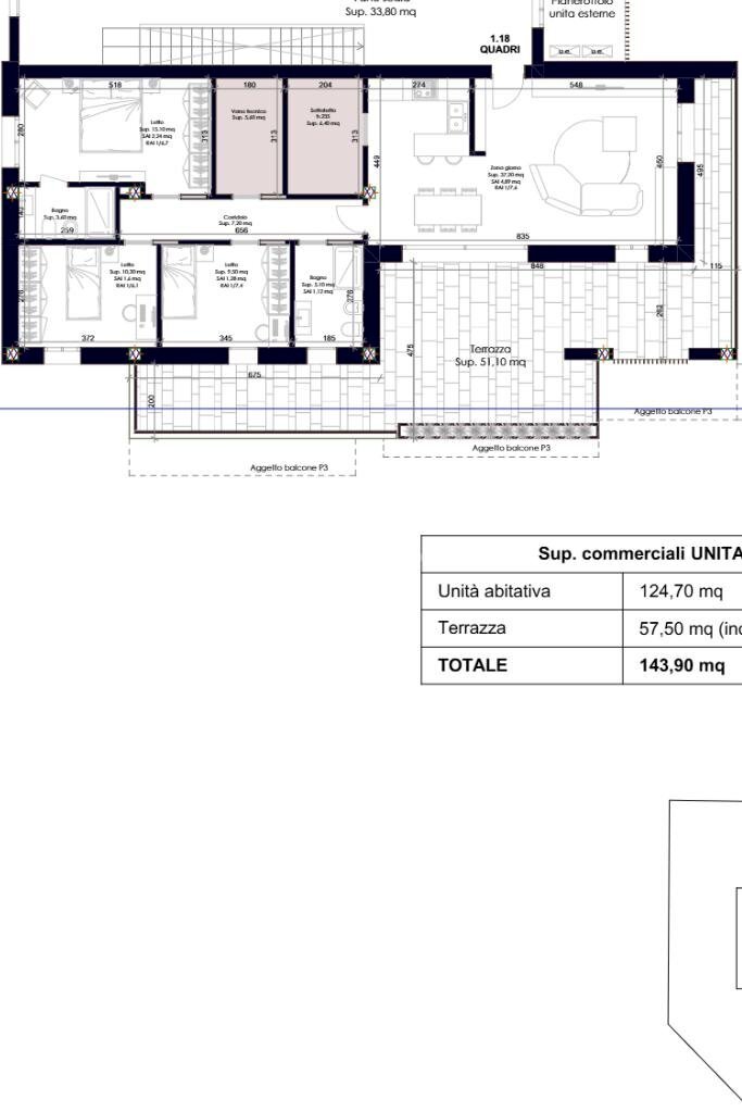 Attico Via Alberto Sordi, Parma - planimetria 1