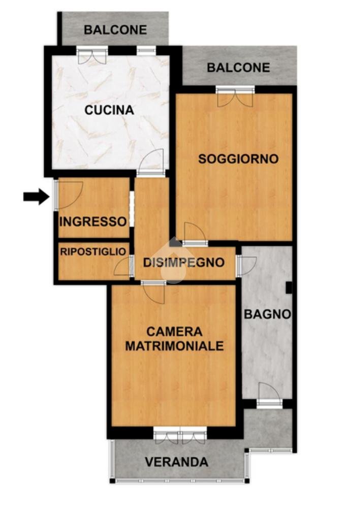 Trilocale Via Martiri della Deportazione, Savona (zona Lavagnola) - planimetria 1