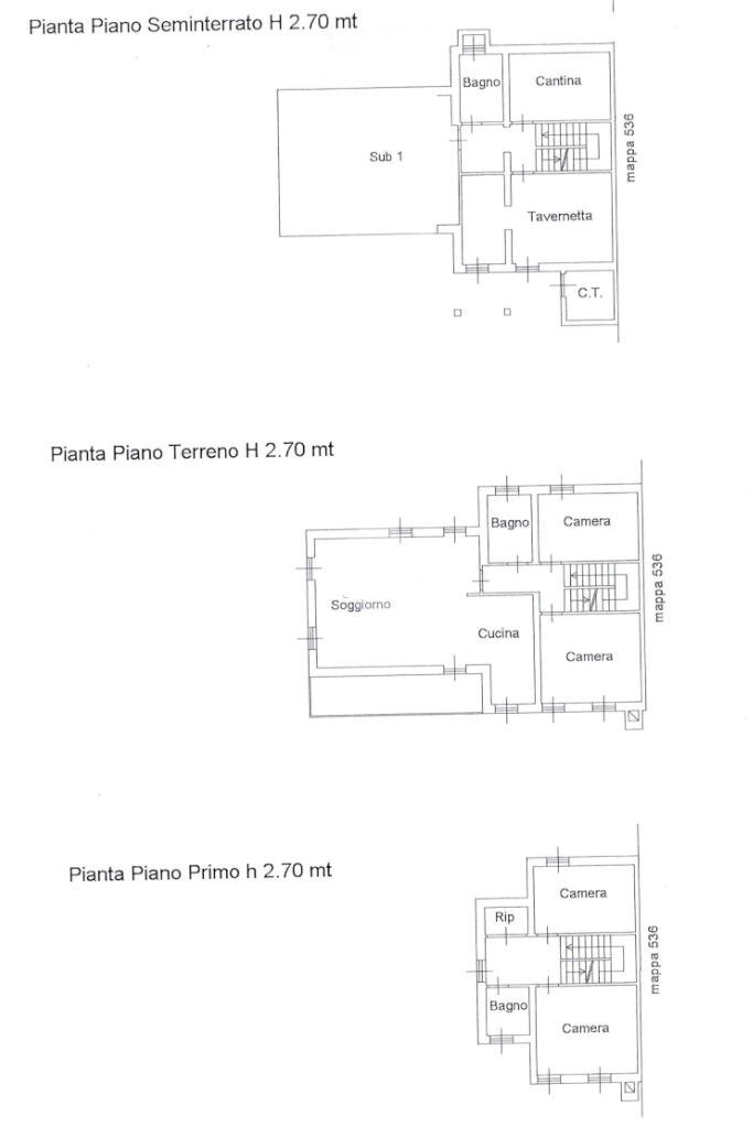 Porzione di casa Via Don Gherlone, Cossombrato - planimetria 1