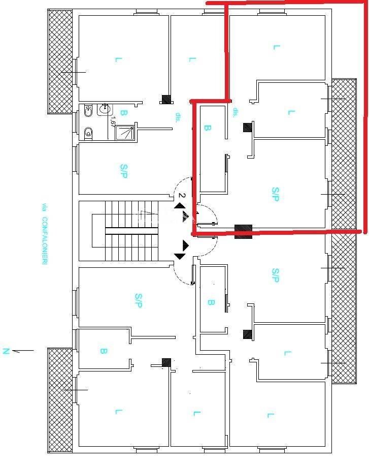 Foto 16 - Trilocale Via Confalonieri, San Benedetto del Tronto - planimetria 1