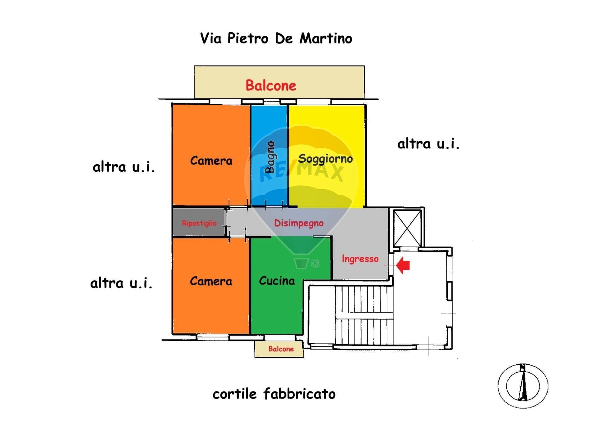 Foto Planimetria - Trilocale Via Pietro De Martino
 
7, Casoria - foto 3