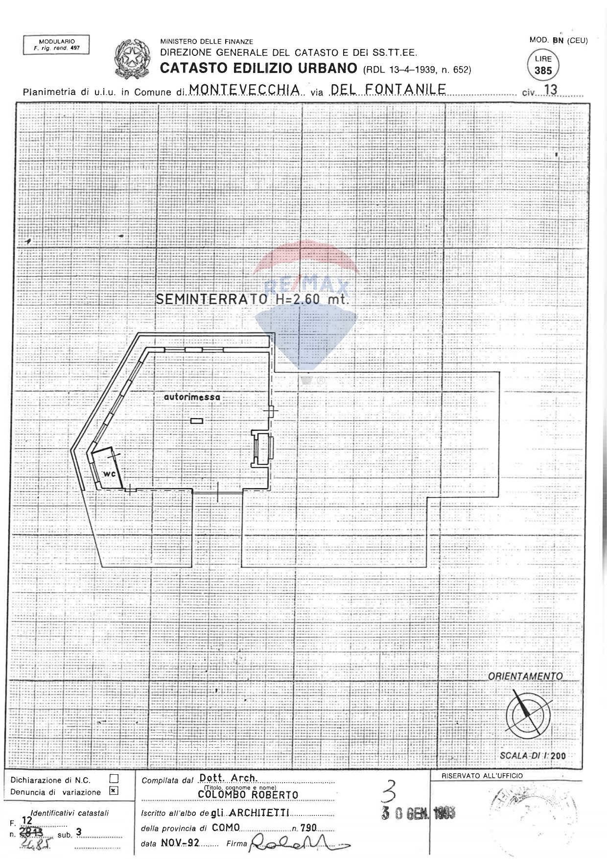 Pianta 2D - Villa Montevecchia - planimetria 1