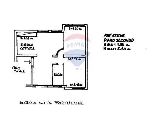 Pianta 2D - Attico Via Portuense, Roma - planimetria 1