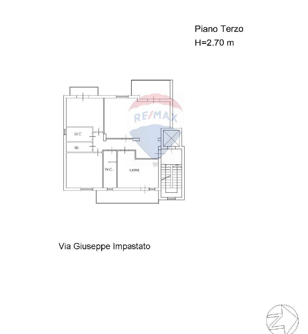 Pianta 2D - Quadrilocale Via Giuseppe Impastato
 
snc, Corleone - planimetria 1