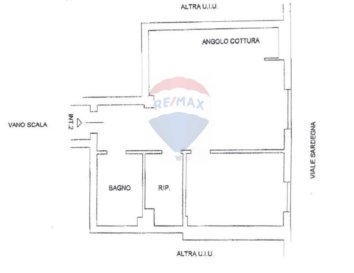 Pianta 2D - Trilocale Alghero - planimetria 1