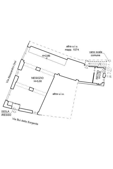 Negozio via Bui, 1, Villanova Mondovì - planimetria 1