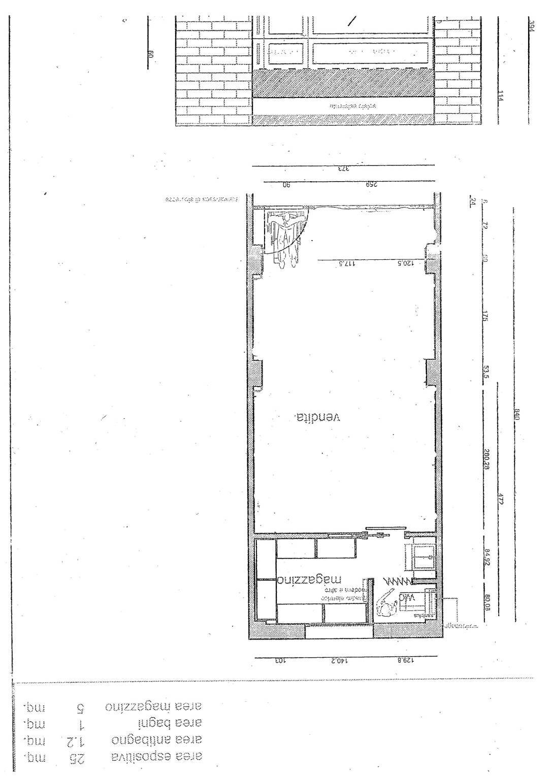 Negozio via Guglielmo Marconi, 41/1, Bologna (zona Centro Storico) - planimetria 1