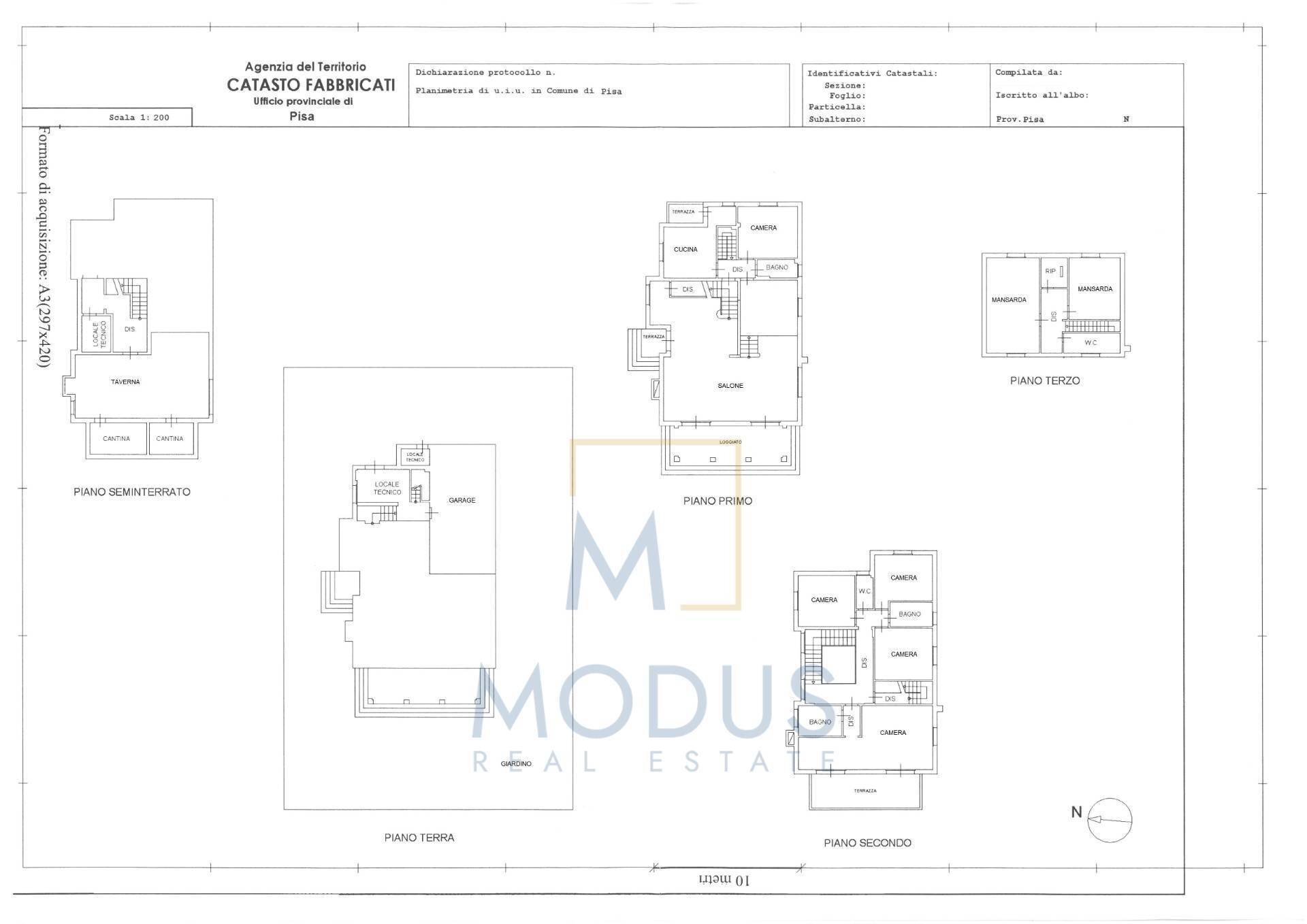 Foto 36 - Villa Via Consani, Pisa - floor plans 1
