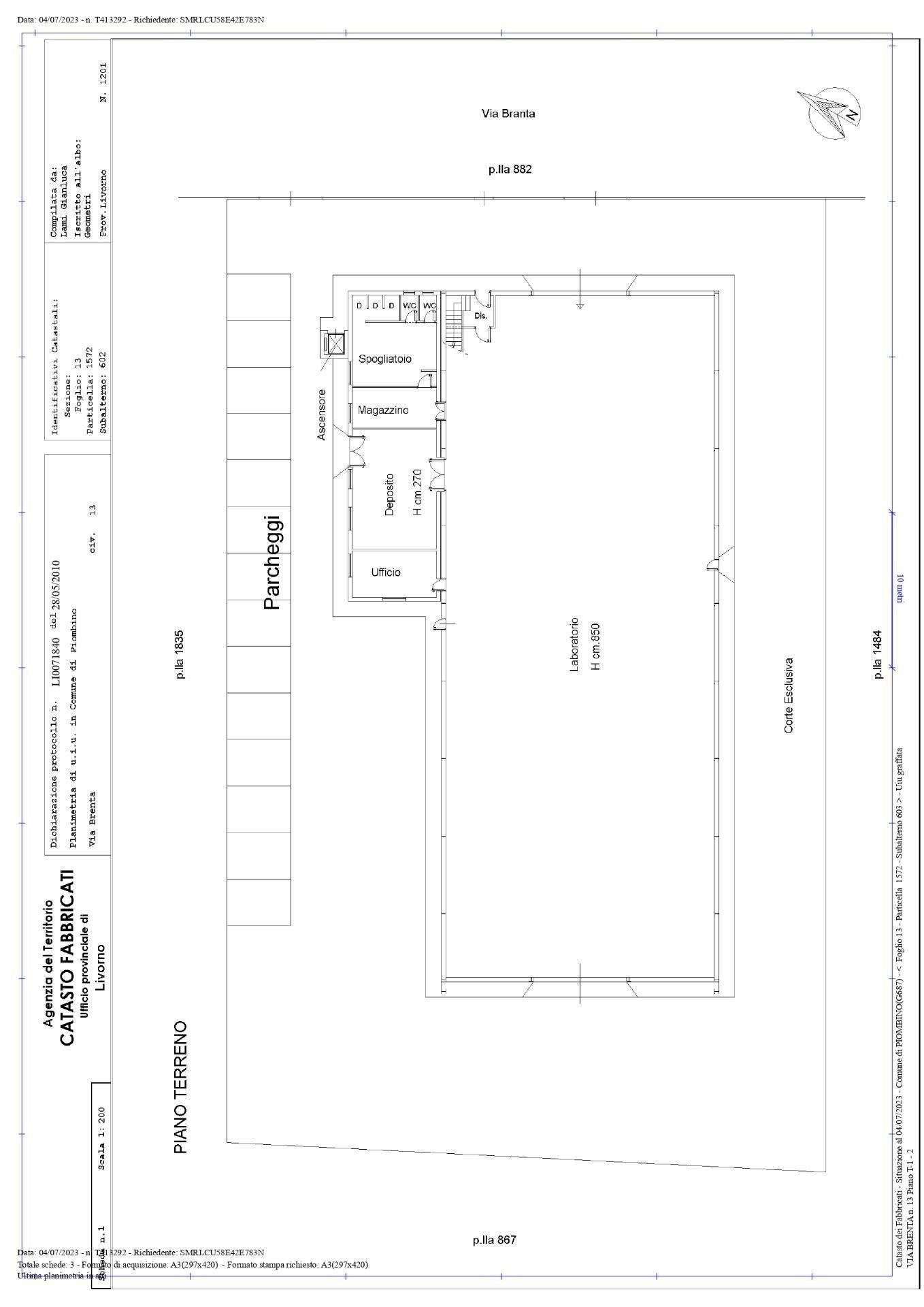 Foto 12 - Capannone Via Brenta
 
13, Piombino - planimetria 1