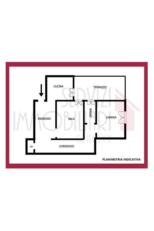 Three-room apartment corso Alessandro De Stefanis, Genova (neighborhood Marassi) - floor plans 1