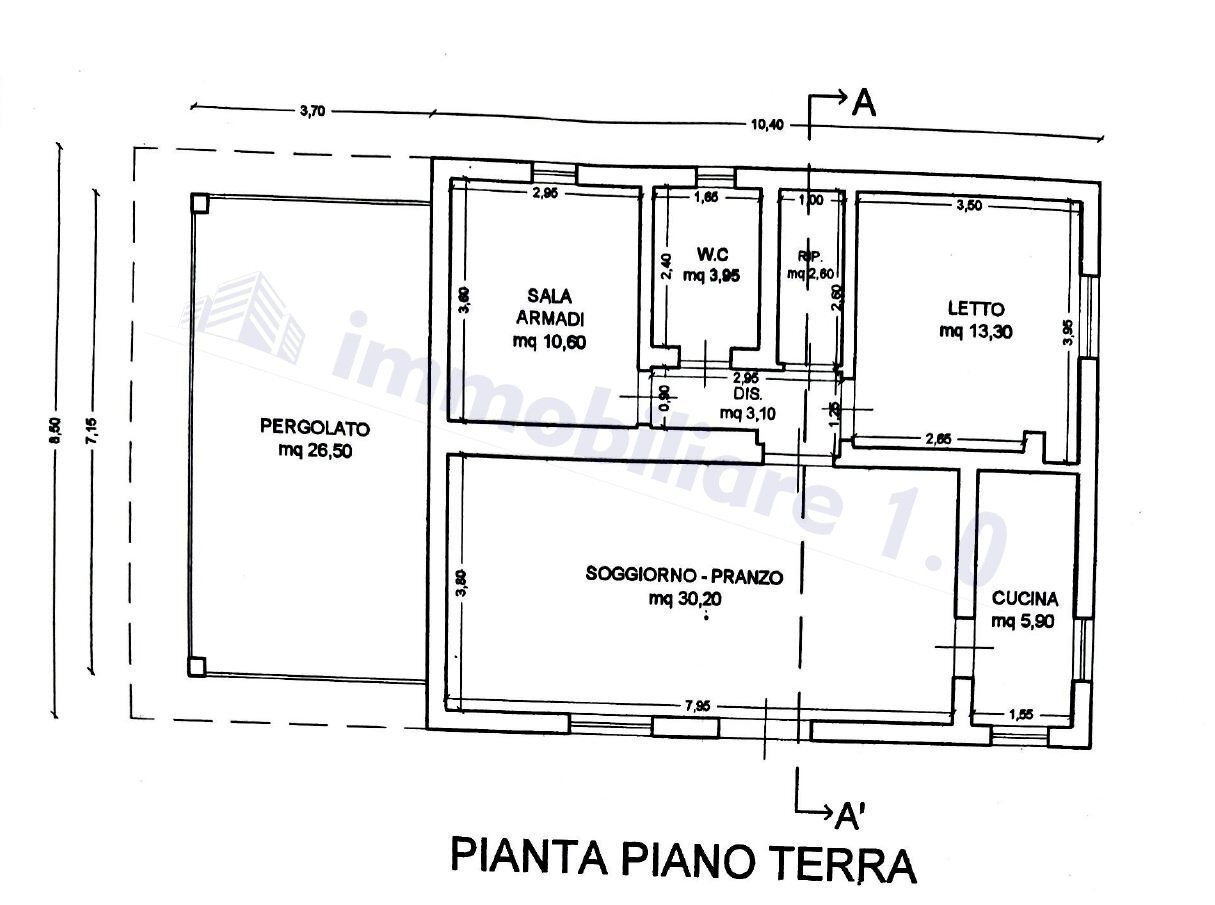 Villa via per Monte Bonifato, Alcamo - planimetria 1