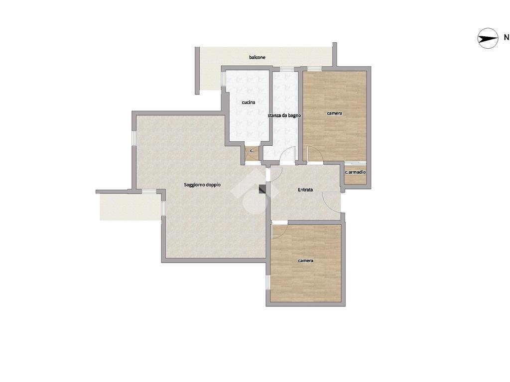 Trilocale Via Novara, Milano (zona San Siro) - planimetria 1