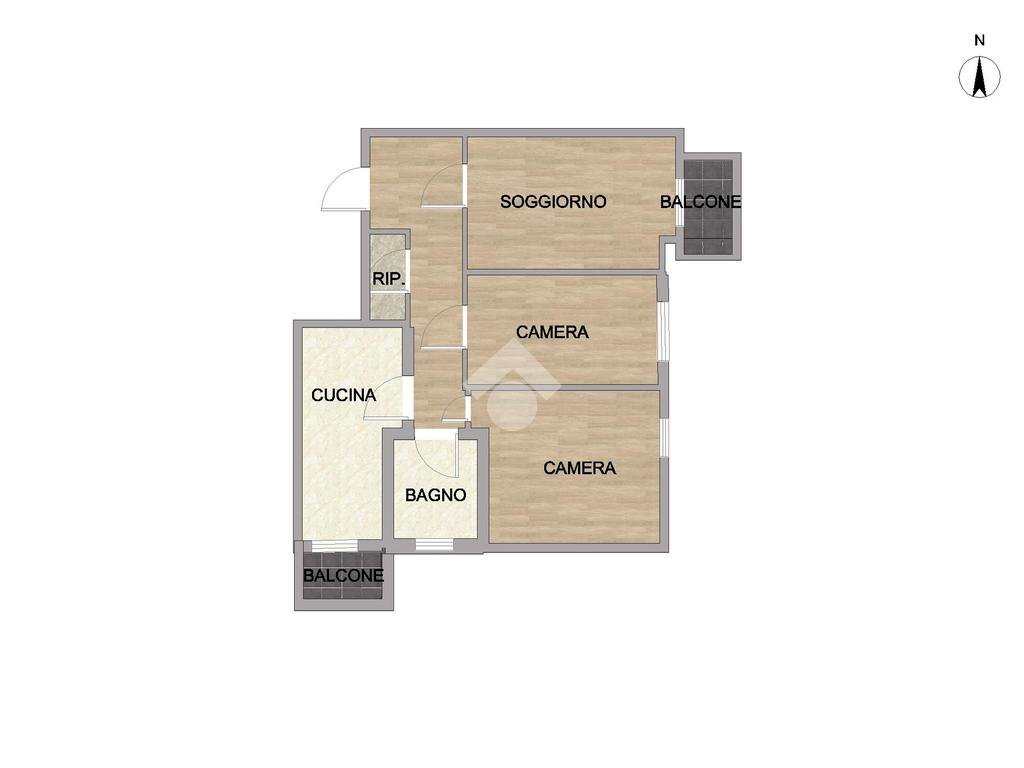 Trilocale Via Arezzo, Milano (zona Niguarda) - planimetria 1