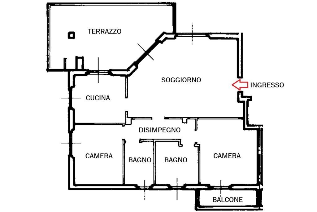 Three-room apartment Senago, Senago - floor plans 1