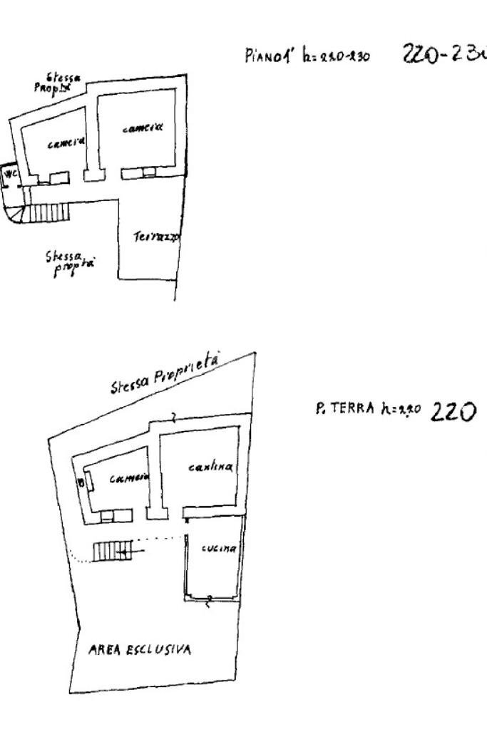 Casa indipendente Borgata Bellacomba, Rubiana - planimetria 1