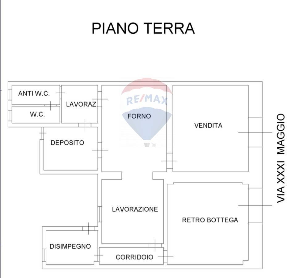Pianta 2D - Commercial Premises Via XXXI Maggio
 
50, Catania - floor plans 1