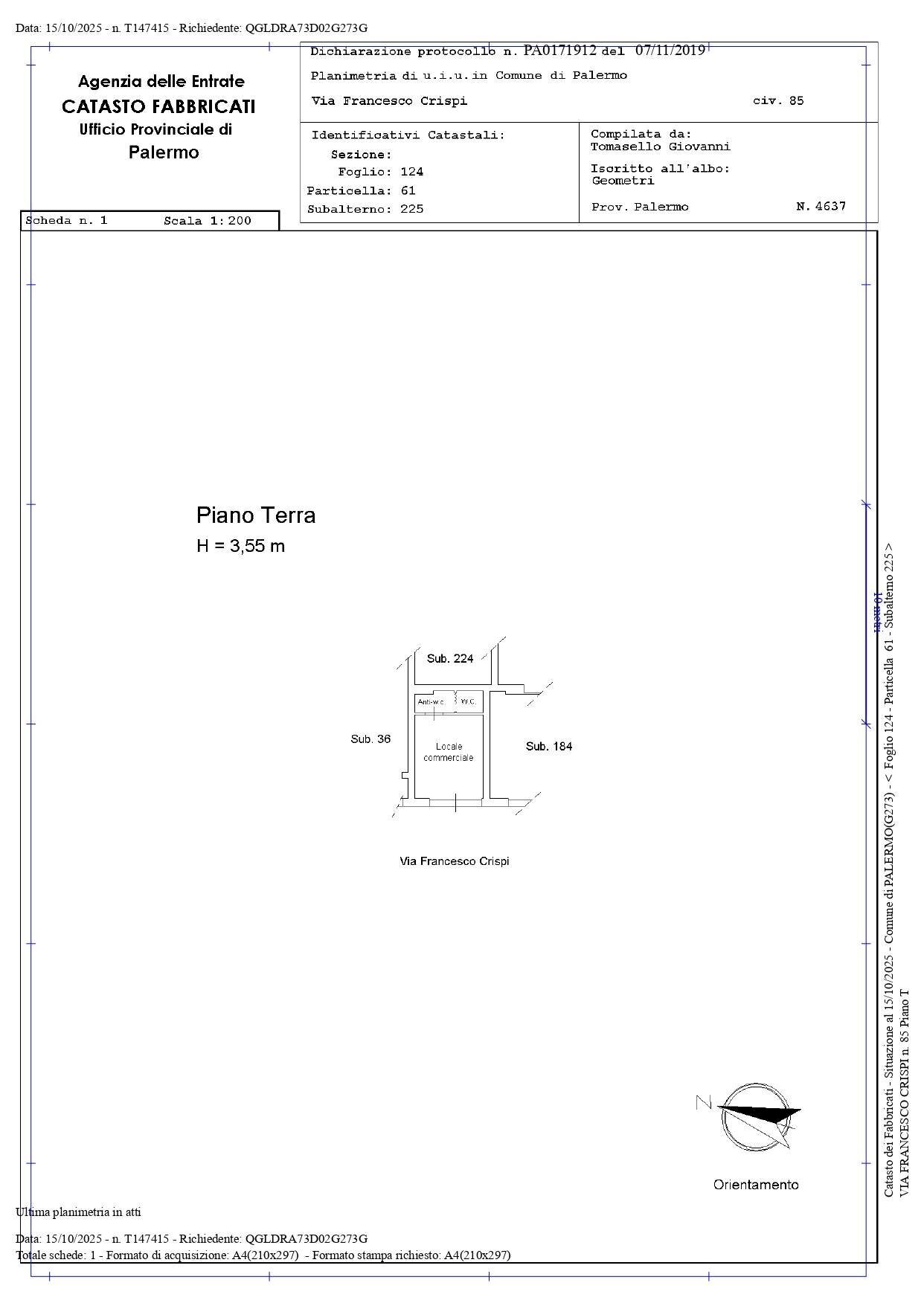 Foto 20 - Commercial Premises Via Francesco Crispi
 
85, Palermo - floor plans 1