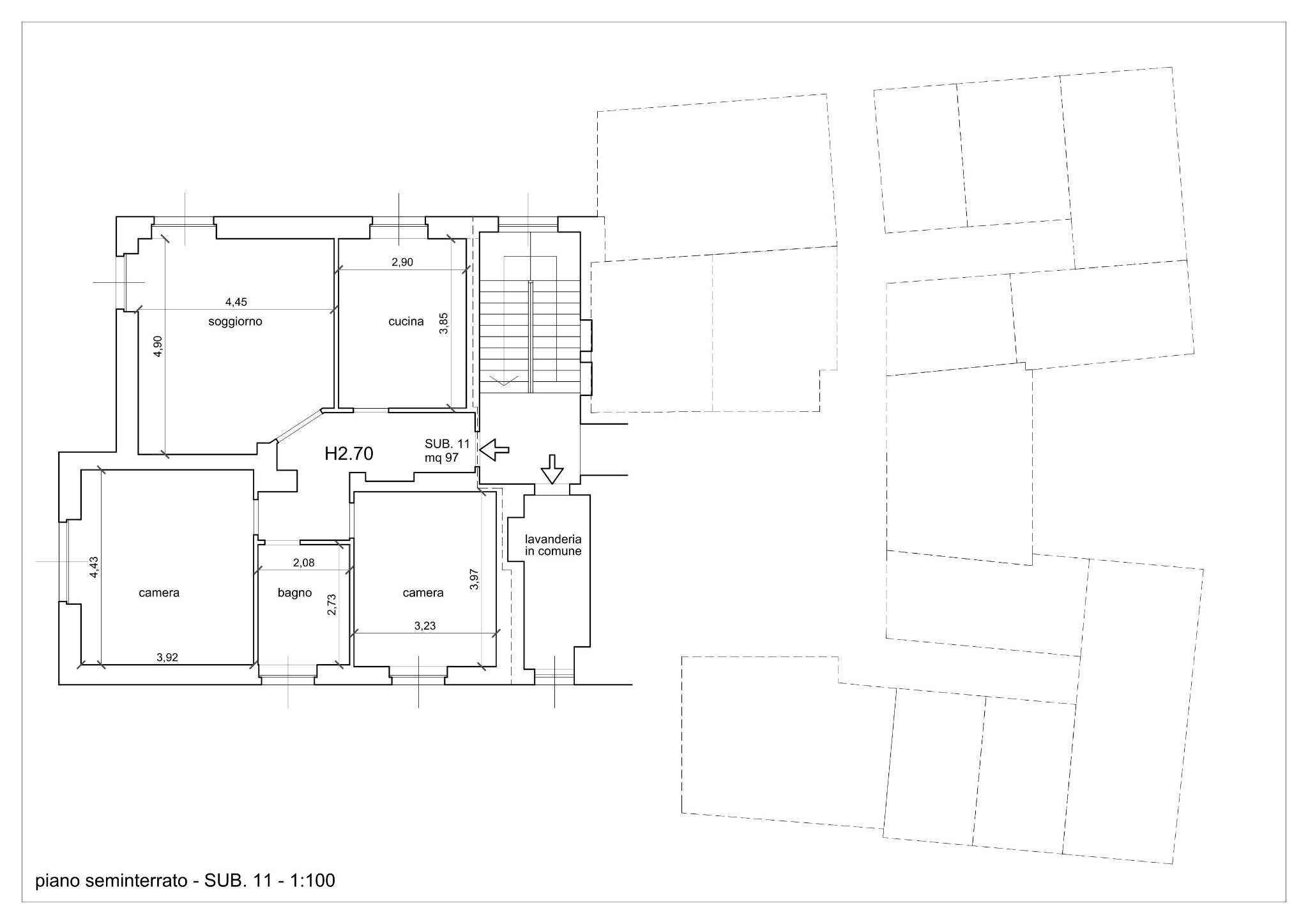 Three-room apartment via Orocco, 5, Comerio - floor plans 1