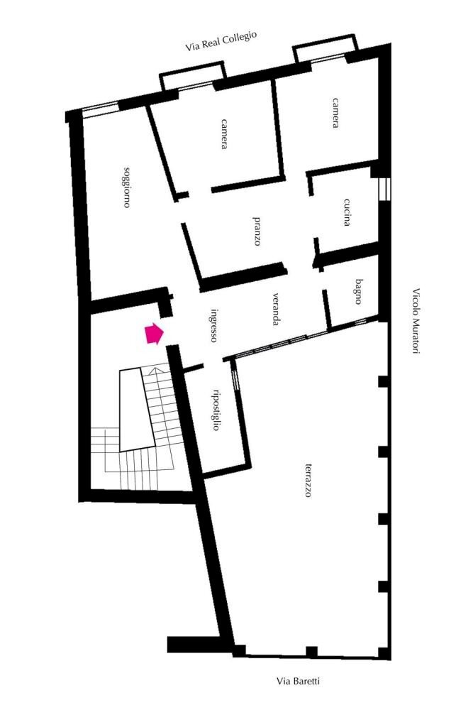Four-room apartment via Real Collegio, 18, Moncalieri - floor plans 1