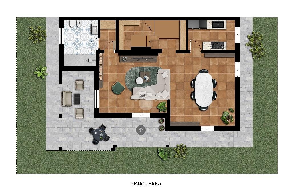 Porzione di casa Via Primaria, Castello d'Argile - planimetria 1