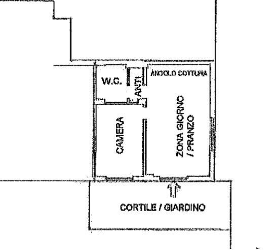 1.jpg - Two-room apartment at auction Via Stefano Castagnola 12F, Genova (neighborhood Sturla) - floor plans 1