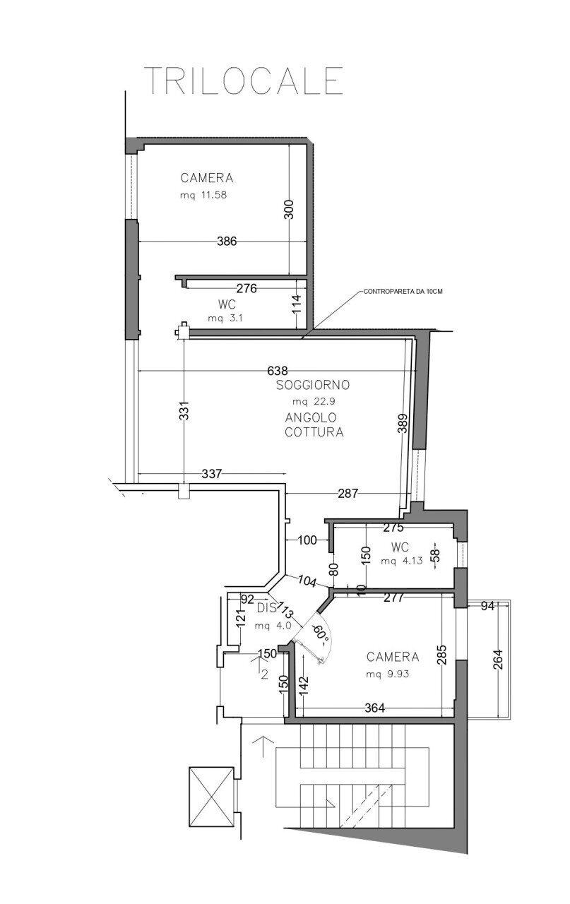Planimetria.jpg - Three-room apartment Via Olivuzzo, Firenze - floor plans 1