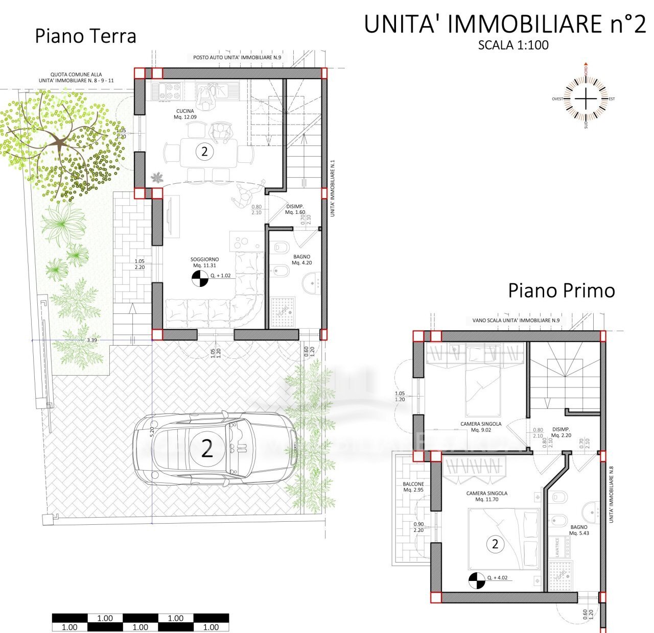 04_Unita Immobiliare_2.jpg - Three-room apartment Orosei - floor plans 1